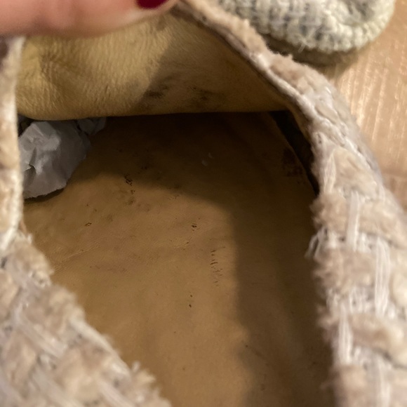 CHANEL ESPADRILLE 37 TWEED PATENT LEATHER CAP TOE FLATS - Picture 3 of 7